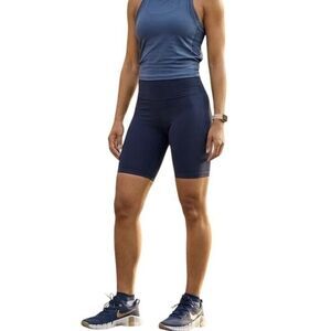 Athleta Biker Shorts Women's Sz XS Navy Blue Ultra High Rise Elation 9" Yoga Gym